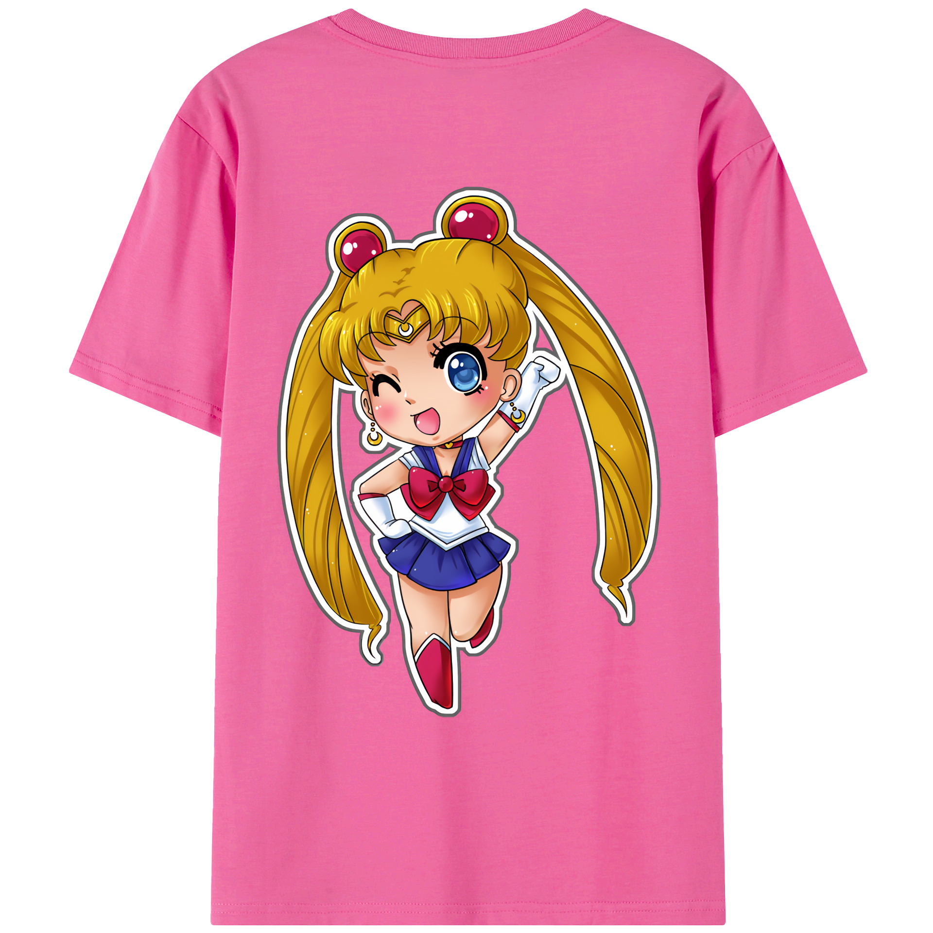 （画像用） 美少女戦士セーラームーン 月野 うさぎ つきの うさぎ Sailor Moon Tsukino Usagi レディース半袖Tシャツ(バックプリント)